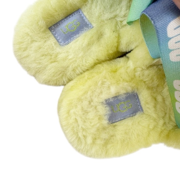 UGG Sheepskin Fluff Yeah Slippers Slide Shoes Size 5 Youth or 6.5/7 Women - Picture 8 of 13